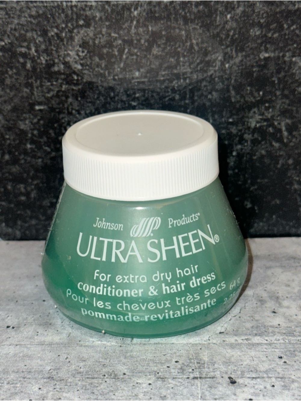 Ultra Sheen Green Hair Dress For Extra Dry Hair 2.25 Oz Travel Size